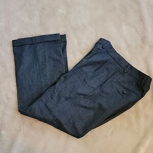 POLO BY RALPH LAUREN CHARCOAL GRAY 100% WOOL DRESS PANTS, SIZE 8